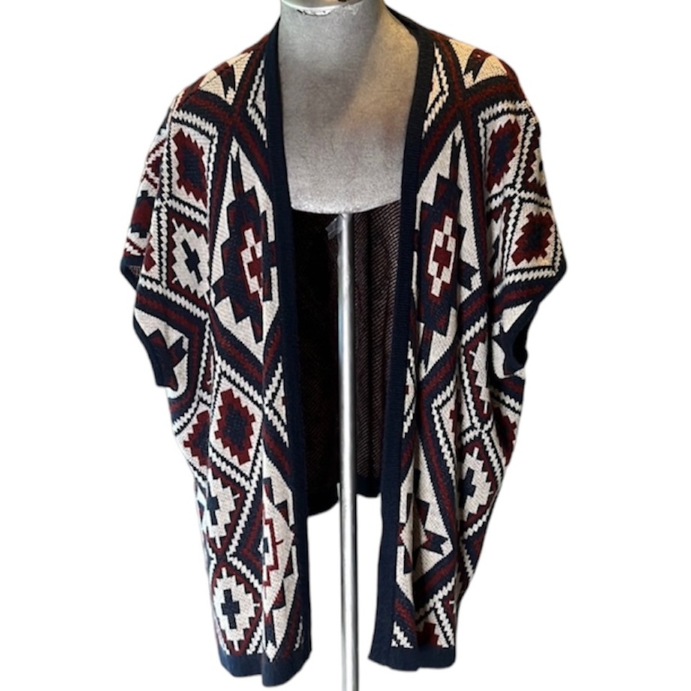Natural Reflections Aztec Print Cardigan Oversized